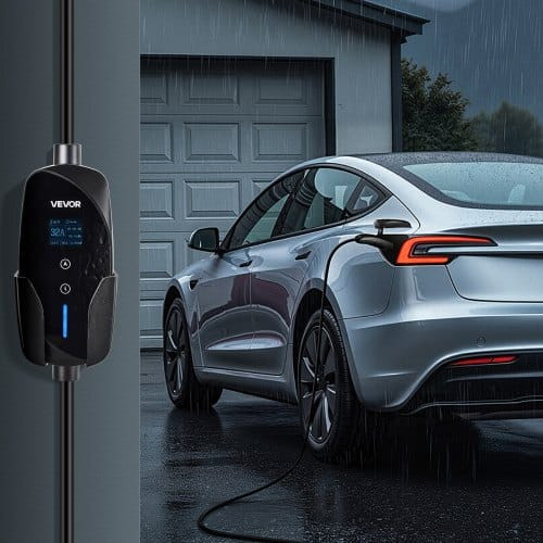 Level 2 Tesla Charger, 32 Amp Adjustable Current, 240V Portable Home Electric Car EV Charger with 2 E415-MGBXCDQPM32AK4SNQ001V5