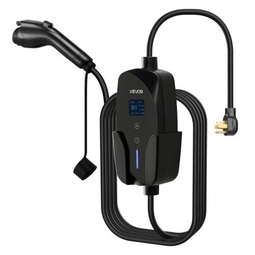 Level 2 EV Charger, 32 Amp Adjustable Current, 240V Electric Vehicle Portable Charger with 25 ft Ch E415-MGBXCDQPM32AGA62L001V5