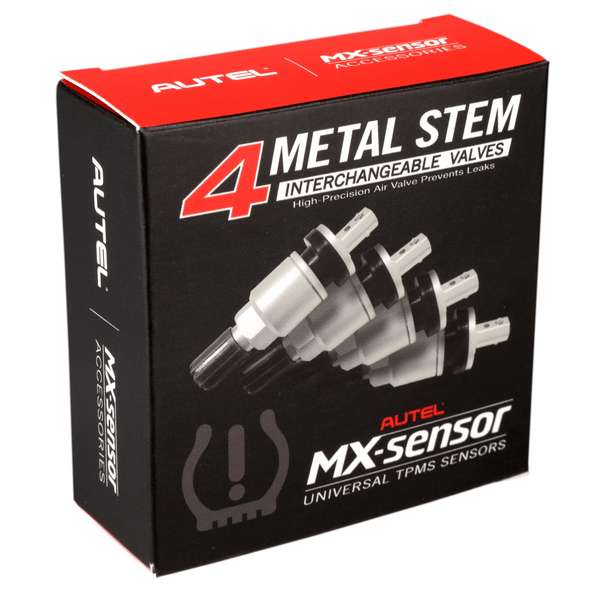 Autel 4 Metal Press-in Valve Stems for 1-Sensor : Box of 4 Metal Press-in Valve Stems for 1-Sensor T398-AULMXSENSORMVK