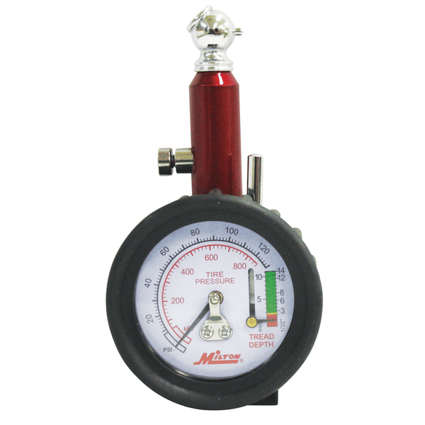 Milton Industries Tire Gauge with Tire Tread Depth Gauge 0 T398-MILS934