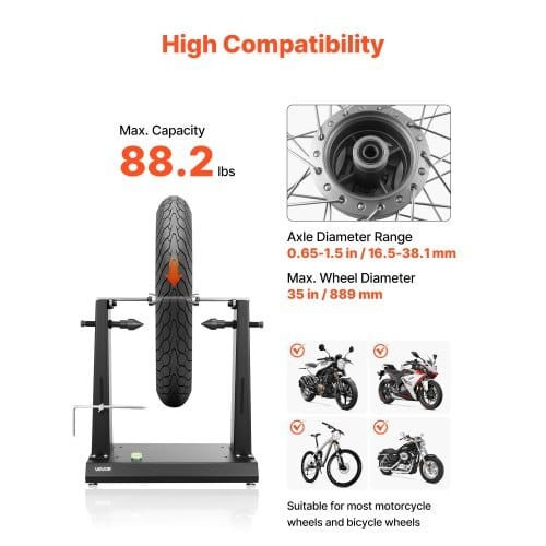 Motorcycle Wheel Balancer, 88.2 lbs Capacity, Tire Balancer & Truing Stand with Adjustable Centerin E415-ZXCLPHJDDPQPB8LAB001V0