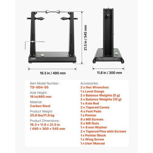 Motorcycle Wheel Balancer, 88.2 lbs Capacity, Tire Balancer & Truing Stand with Adjustable Centerin E415-ZXCLPHJDDPQPB8LAB001V0