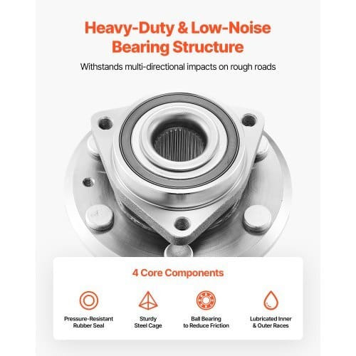 Front/Rear Wheel Bearing & Hub Assembly Fit for 2016-2017 Chevy Traverse LS Sport Utility Buick Enc E415-QCLGZJ1JTXFLT93S2001V0