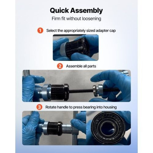 Bearing Press Kit, 25 Pcs, Bearing Race and Seal Driver Set with Bushings & Wrenches, Bushing Drive E415-ZCTJ25JTLHJXZK6NM001V0