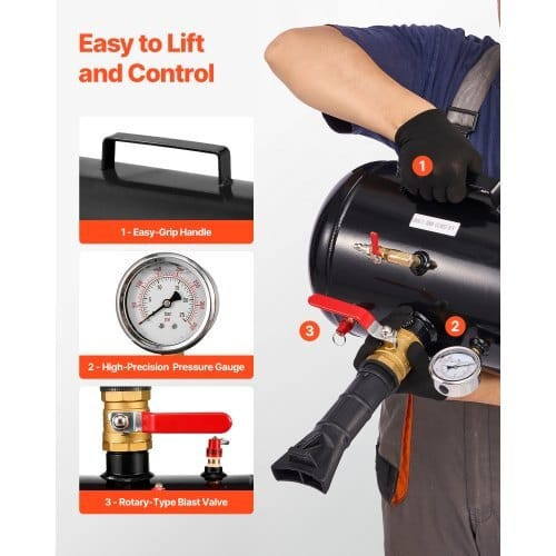 Air Tire Bead Seater, 5 Gal / 18.9 L, Heavy Duty Tire Bead Blaster Tool, 87-116 PSI Operating Press E415-LTBCQXZXS5GAFKQSV001V0