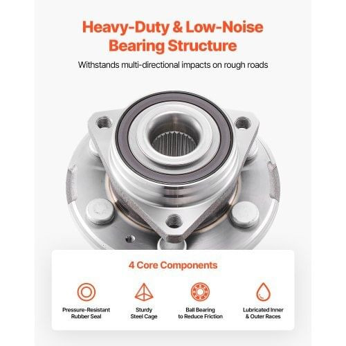 2PCS Front Wheel Bearing & Hub Assembly Fit for 2014-2016 Cadillac SRX Base Luxury Performance Prem E415-QCLGZJ2JTKDLJX1UE001V0