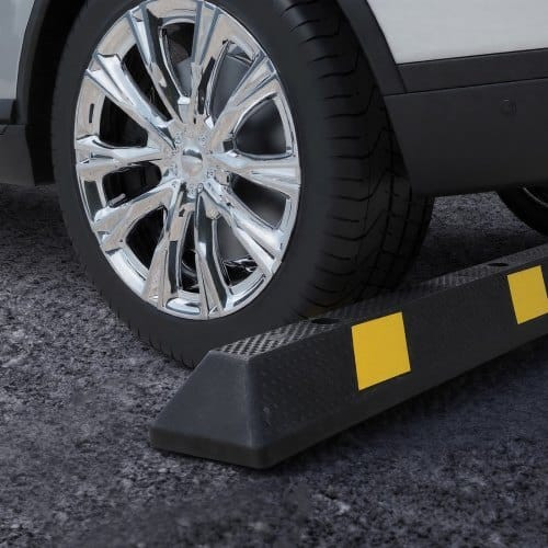 Parking Stopper, 72 Inch Heavy Duty Parking Aid for Garage, Rubber Curb Garage Floor Stopper with R E415-TCDK7264INCHUM669001V0