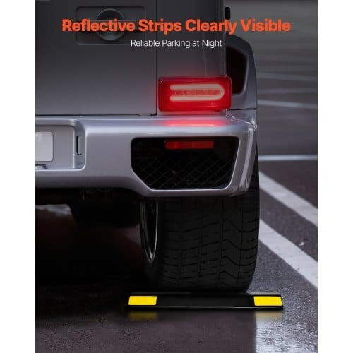 Parking Stopper, 18 Inch 2 Pcs Heavy Duty Parking Aid for Garage, PP Curb Garage Floor Stopper with E415-TCDK1835125I3ODB9001V0