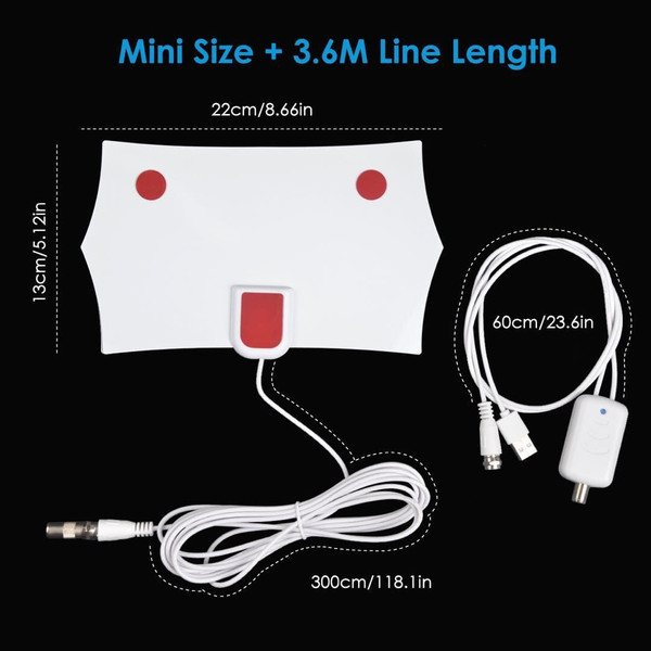 960 Mile Range Antenna TV Digital HD Skywire 4K HDTV 1080P Indoor with Amplifier white K484-PEL_0A19NPQJ