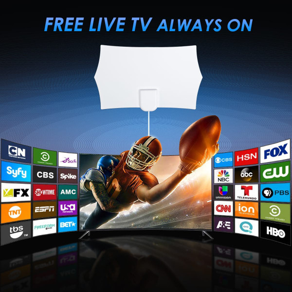 960 Mile Range Antenna TV Digital HD Skywire 4K HDTV 1080P Indoor with Amplifier white K484-PEL_0A19NPQJ