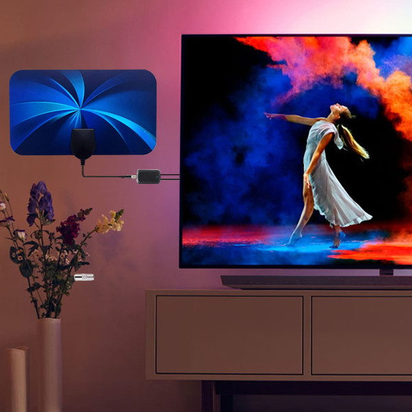 Dvb-t2 Digital Antenna 3600 Miles Indoor 4K Tv Ground Signal Receiving Antenna Hd Vhf Uhf with Ampl K484-PEL_0NM7M3R8