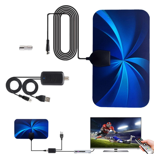Dvb-t2 Digital Antenna 3600 Miles Indoor 4K Tv Ground Signal Receiving Antenna Hd Vhf Uhf with Ampl K484-PEL_0NM7M3R8