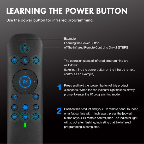 G60s Pro Remote Control with Mini Keyboard 2.4g Bluetooth-compatible 5.0 Dual Mode Voice Backlight  K484-PEL_0OUZFEC1