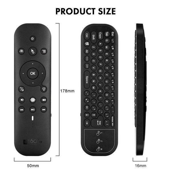 G60s Pro Remote Control with Mini Keyboard 2.4g Bluetooth-compatible 5.0 Dual Mode Voice Backlight  K484-PEL_0OUZFEC1