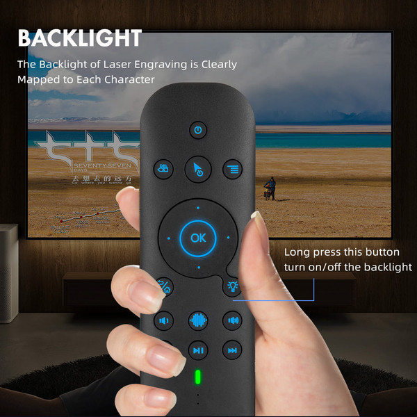G60s Pro Remote Control with Mini Keyboard 2.4g Bluetooth-compatible 5.0 Dual Mode Voice Backlight  K484-PEL_0OUZFEC1