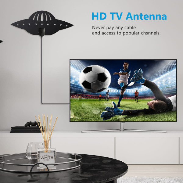 Digital Antenna TV HDTV 200 Miles Long Range HQ HDTV Indoor Antena Freeview HD black K484-PEL_0431UZU0