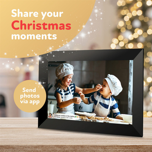 10.1 inch Digital Photo Frame 16GB Memory Frameo System Smart Wifi Touch-screen Cloud Frame White K484-PEL_0M85EHPK