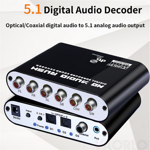 5.1-channel Dts Dolby/ac-3 Digital Audio  Decoder Fiber Coaxial Analog Converter Host + Power Suppl K484-PEL_0L15Q1DB