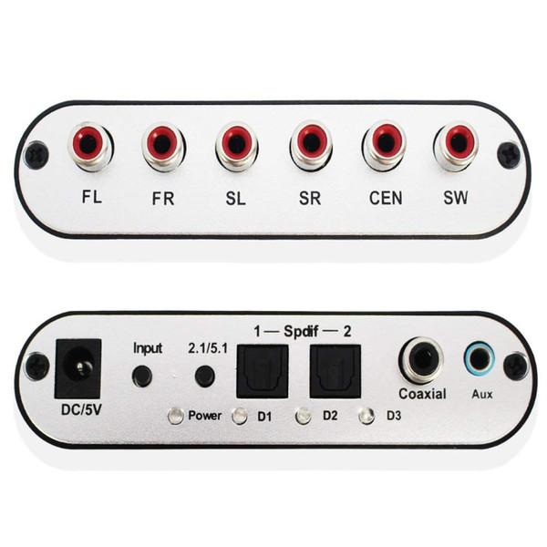 5.1-channel Dts Dolby/ac-3 Digital Audio  Decoder Fiber Coaxial Analog Converter Host + Power Suppl K484-PEL_0L15Q1DB