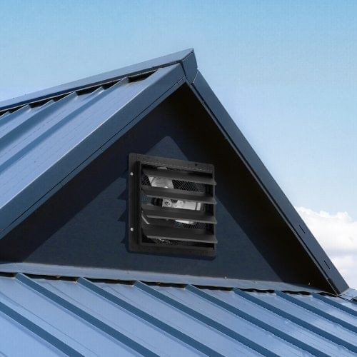 14 inch Shutter Exhaust Fan, Wall Mounted Attic Vent Fan with Smart Programming Variable Speed Temp E415-BYCSPQSECDJKF17P0001V1