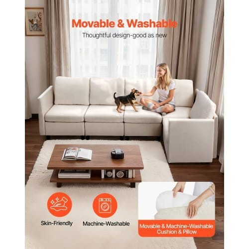 Modular Sectional Sofa, Modern 5-Seater Modular Sofa with Hidden Storage, Cloud Sectional Couch wit E415-KTSFTZZP5ZCG4MEQY003V0