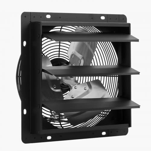 10 inch Shutter Exhaust Fan, Wall Mounted Attic Vent Fan with Smart Programming Variable Speed Temp E415-BYCSPQSECDJKDHCDB001V1