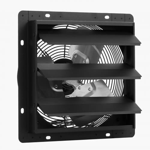 10 inch Shutter Exhaust Fan, Wall Mounted Attic Vent Fan with Smart Programming Variable Speed Temp E415-BYCSPQSECDJKDHCDB001V1