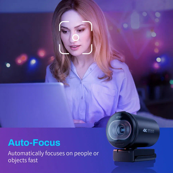 Webcam 4K Streaming Web Camera 1080P 60FPS USB Camera EMEET S600 Autofocus Living Stream Camera Wit F640-3256806729160304