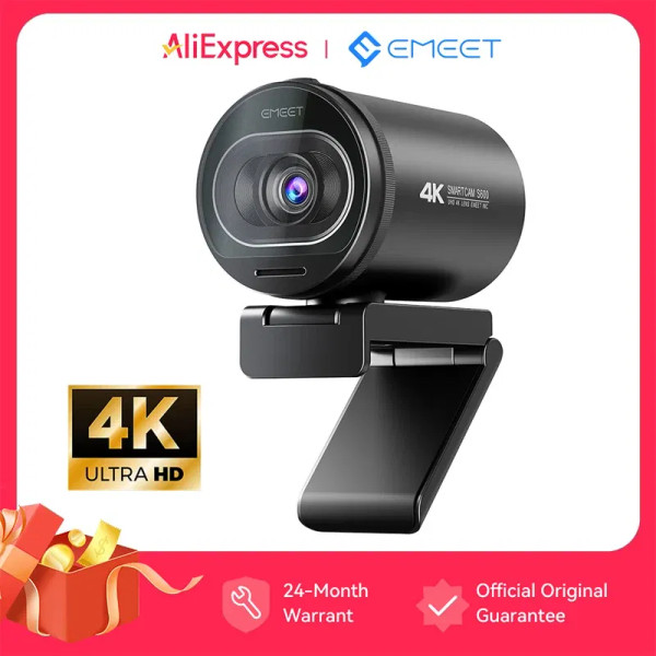 Webcam 4K Streaming Web Camera 1080P 60FPS USB Camera EMEET S600 Autofocus Living Stream Camera Wit F640-3256806729160304