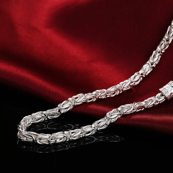 DOTEFFIL 925 Sterling Silver 20 Inch 5mm Faucet Chain Necklace For Women Man Fashion Wedding Engage F640-2255801047079722