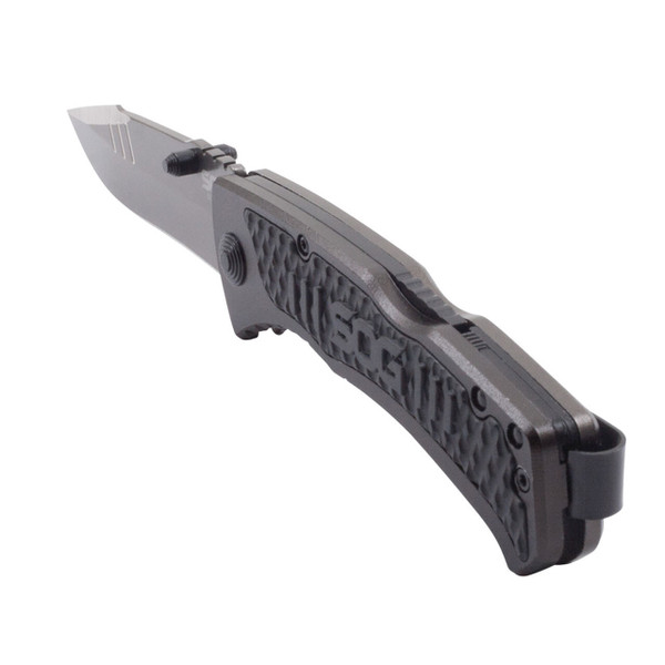 SOG Sideswipe Assisted Folding Knife 3.4" Clip Point Blade Aluminum Handles with GRN Inserts M119-SW1011CP