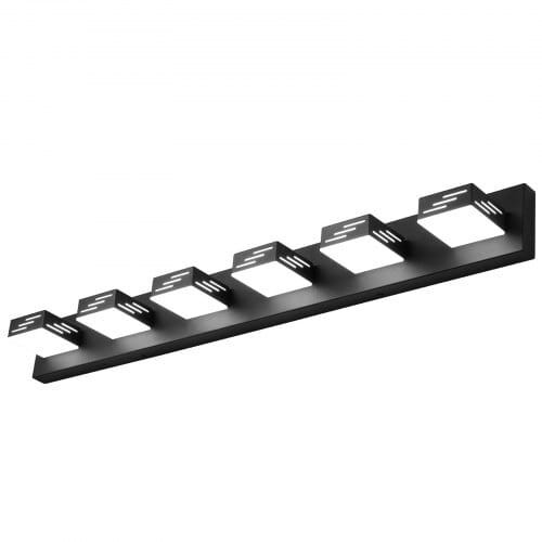 6-Light LED Modern Vanity Light Fixtures, 40.35-Inch, Black Finish Bathroom Wall Lighting Fixture O E415-LEDXSZTZMFX6FNVIK001V7