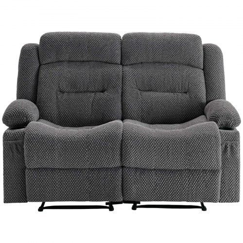 Loveseat Recliner Sofa, Manual Reclining Couch with Heating and Massage, Soft Corduroy Recliner Sof E415-DDBYSRSFSDKDYO29Y001V1