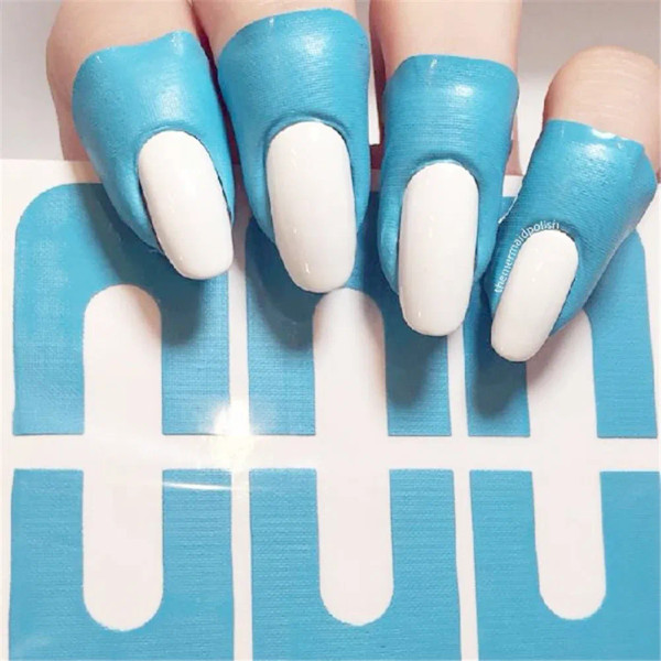 U-shape Nail Form Guide Sticker Stripping Tape Anti-splash Protection Nails Creative Fingerprint St F640-3256801278491322
