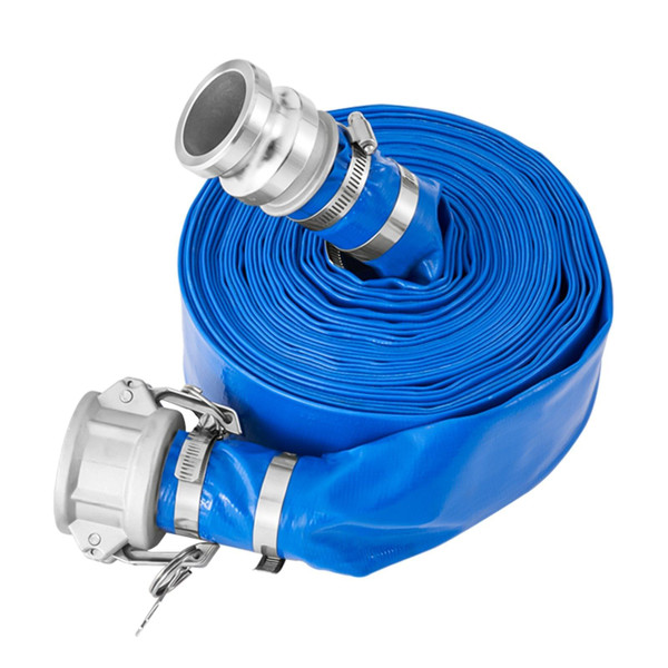 Suction Hose Kit for Water Pump, with 2 in x 65 ft Blue Backwash Hose, 20 ft Green Suction Hose, an E415-BGTJ20INCH65DDBGEV0