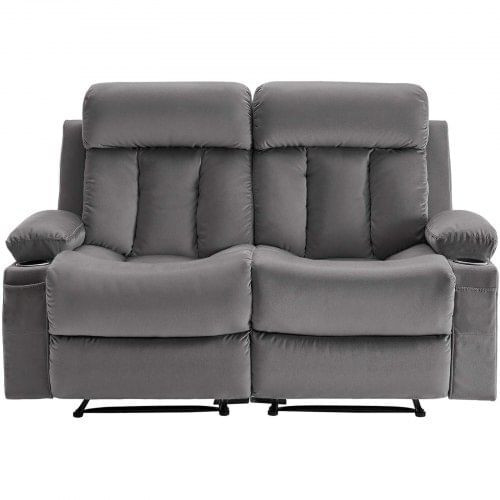 Loveseat Recliner Sofa, Power Reclining Couch with Heating and Massage, Soft Velvet Electric Reclin E415-DDBYSRSFDDKD7XMSB001V1
