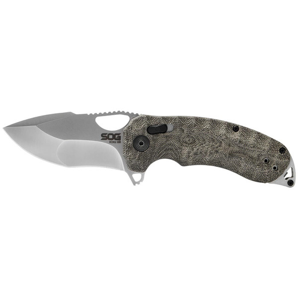 SOG Kiku XR 3.03" Folding Pocket Knife (Natural Linen Micarta) M119-12270157