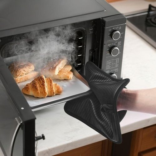 Pot Holders, Heat Resistant to 500?°F with Ribbed Soft Anti-Slip Silicone Strips, 100% Cotton 9.06  E415-GDGJM2JT0000DXMLM001V0