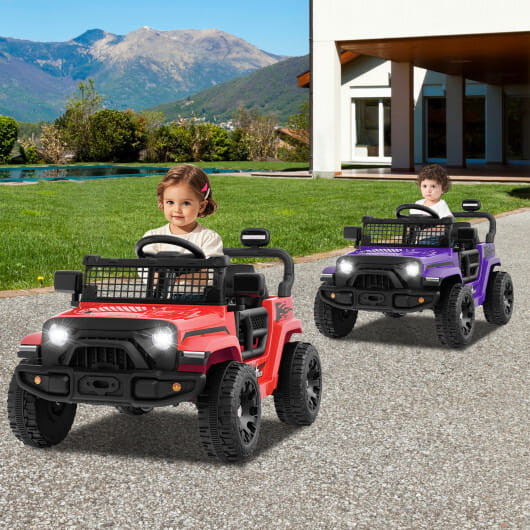 12V Kids Ride on Truck Car Battery Powered Electric Vehicle-Red - Color: Red D681-TQ10374US-RE