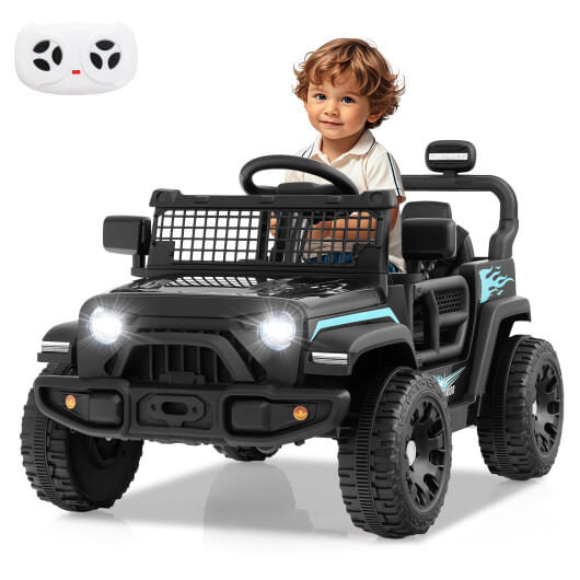 12V Kids Ride on Truck Car Battery Powered Electric Vehicle-Black B593-TQ10374US