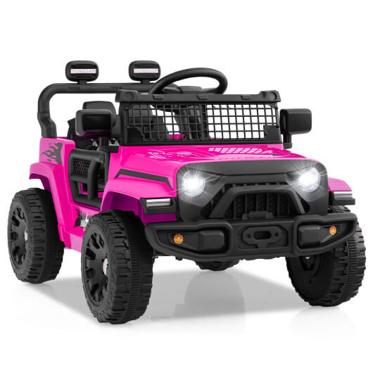 12V Kids Ride on Truck Car Battery Powered Electric Vehicle-Black B593-TQ10374US