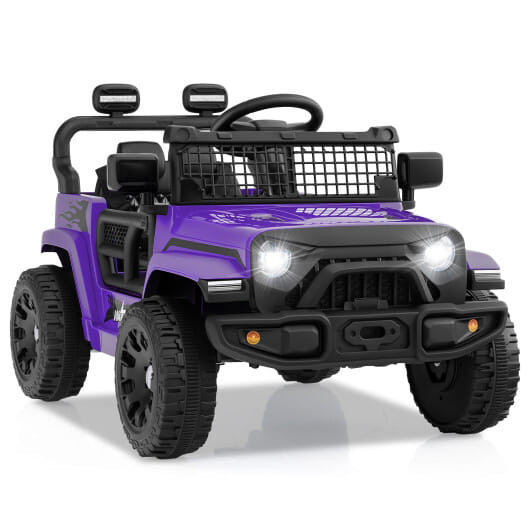 12V Kids Ride on Truck Car Battery Powered Electric Vehicle-Black B593-TQ10374US
