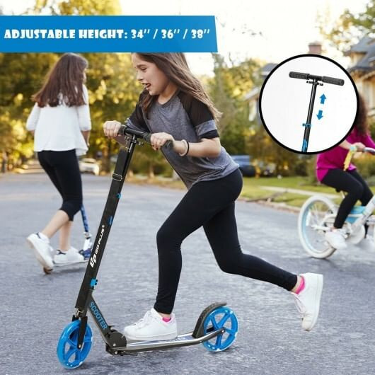 Portable Folding Sports Kick Scooter with LED Wheels-Pink B593-SP0571