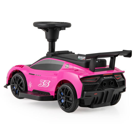 6V Electric Kids Ride on Push Car Maserati Licensed with Foot Pedal and Music-Pink B593-TQ10309US