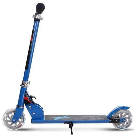 Folding Aluminum Kids Kick Scooter with LED Lights-Blue - Color: Blue D681-SP0547BL