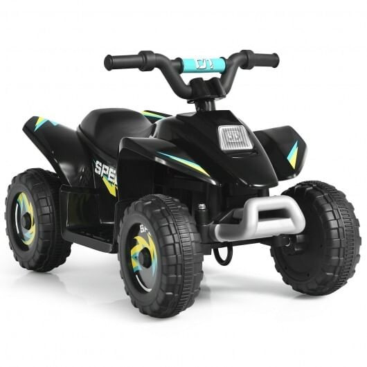 6V Kids Electric ATV 4 Wheels Ride-On Toy -Black - Color: Black D681-TY327787BK