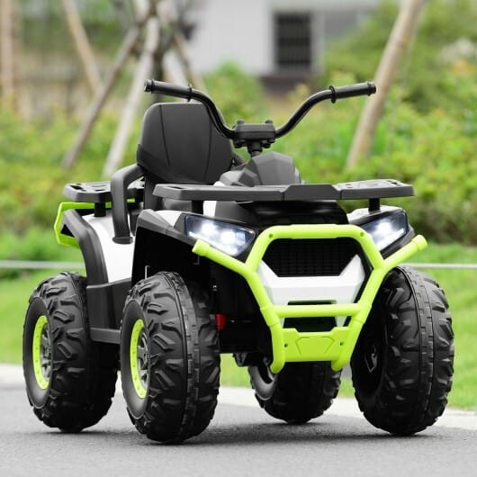 12 V Kids Electric 4-Wheeler ATV Quad with MP3 and LED Lights-Black B593-TY327802+