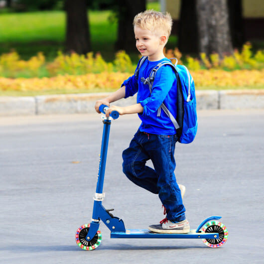 Folding Kick Scooter with 3 Adjustable Heights for Kids-Pink B593-SP37820