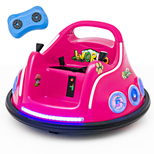 12V Electric Ride On Car with Remote Control and Flashing LED Lights-Purple B593-TQ10170US