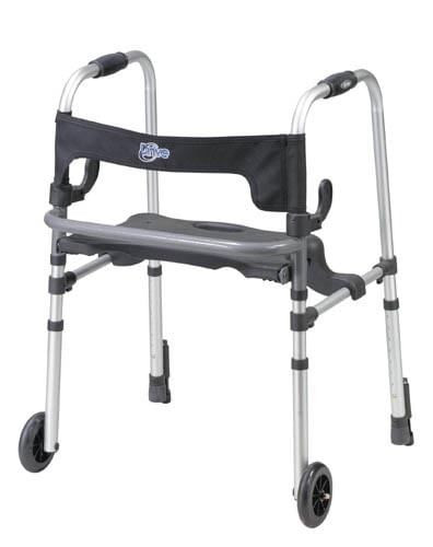 Clever-Lite Walker w/Seat & Push-Down Brakes B731-1071